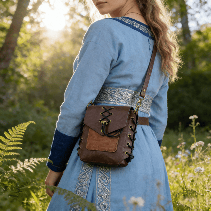 WorldNorse Mittelalterliche Schnürtasche aus Leder - image 5