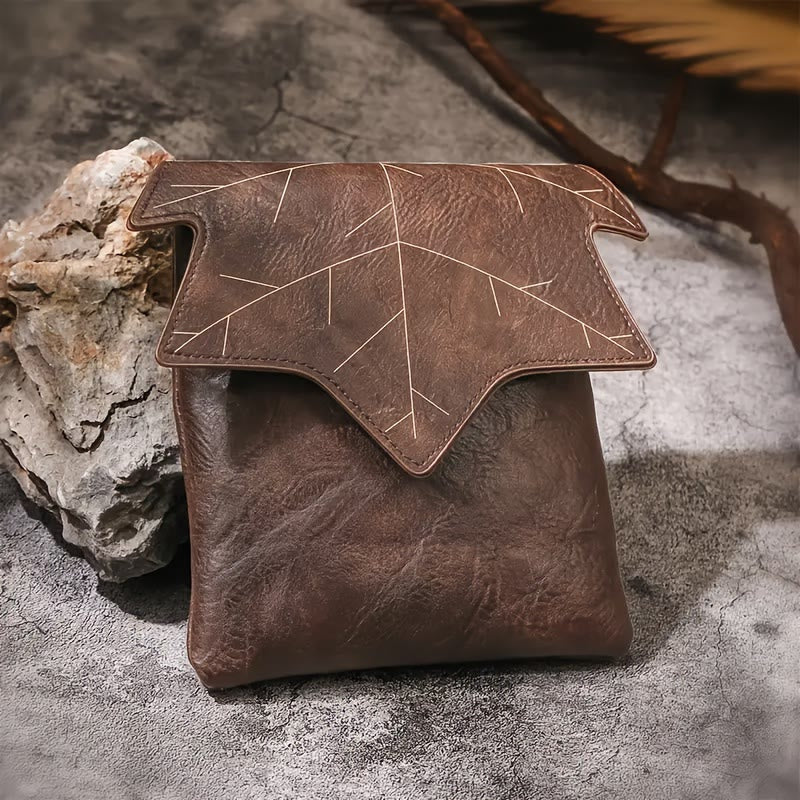 WorldNorse Vintage Beutel mit Blattdesign - Braun - image 0