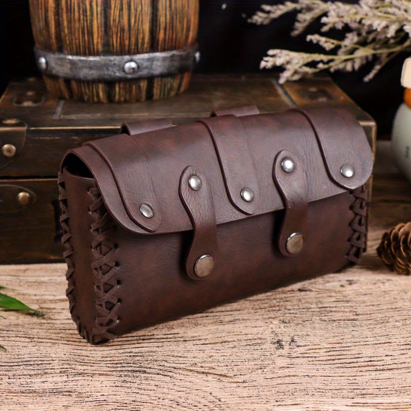 WorldNorse Mittelalterliche Vintage-Nietengürteltasche - Braun - Tasche - image 4
