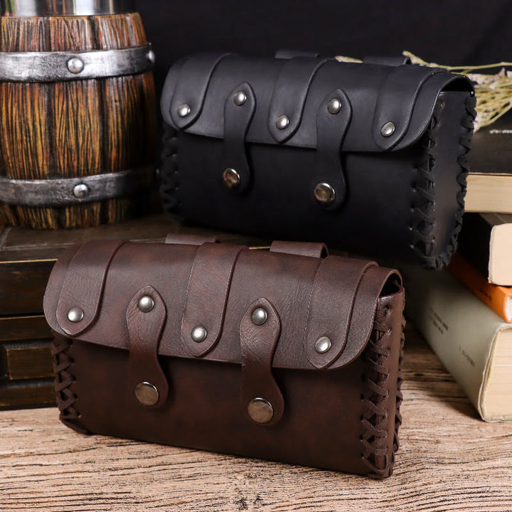WorldNorse Mittelalterliche Vintage-Nietengürteltasche - image 10
