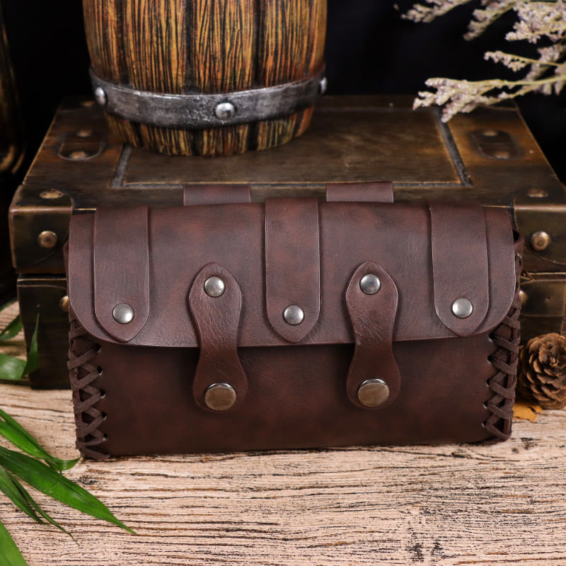 WorldNorse Mittelalterliche Vintage-Nietengürteltasche - image 5