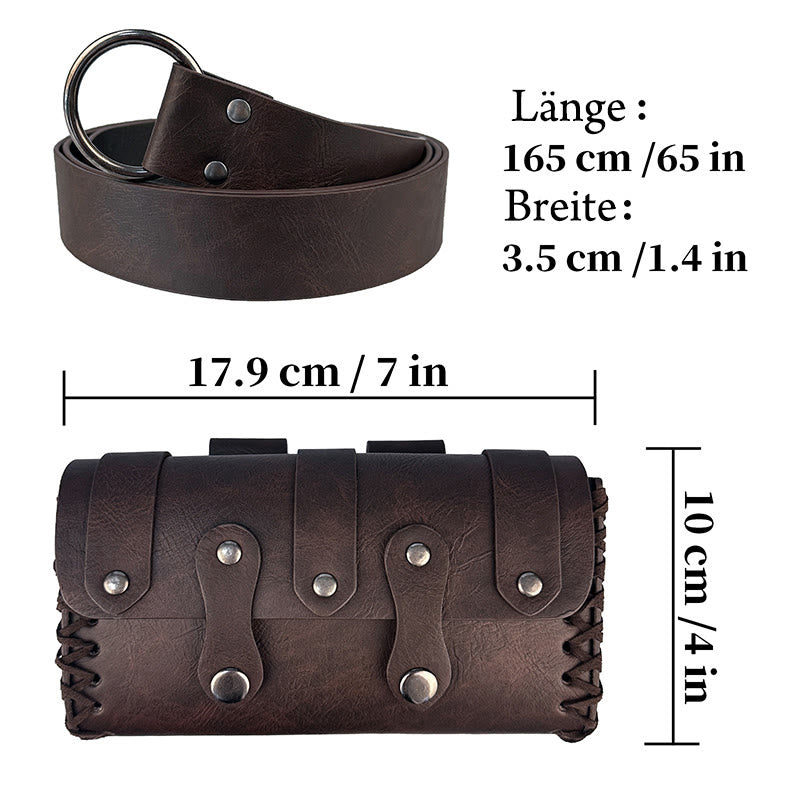 WorldNorse Mittelalterliche Vintage-Nietengürteltasche - image 7
