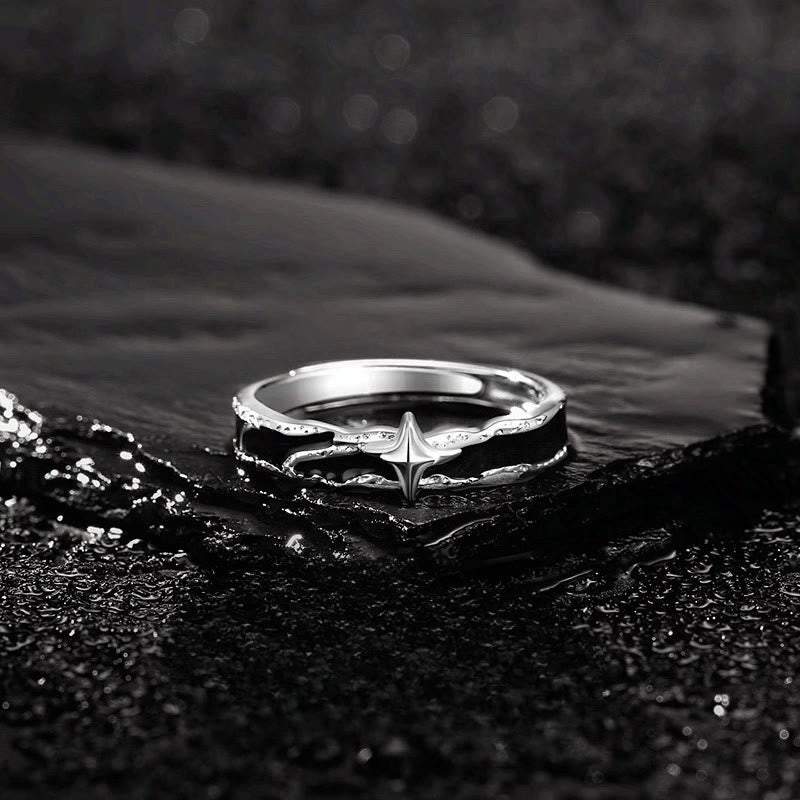 WorldNorse Midnight Solitary Star Fearless Promise Ring - Einstellbar - image 0