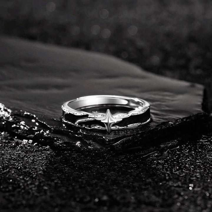 WorldNorse Midnight Solitary Star Fearless Promise Ring - Einstellbar - image 0