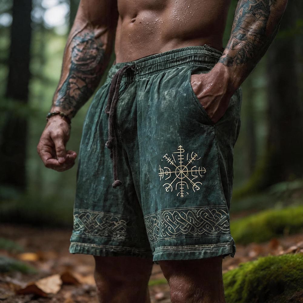 WorldNorse Viking Vegvisir Compass Keltischer Knoten Shorts - US/UK/AU50, EU60 (5XL) - image 0
