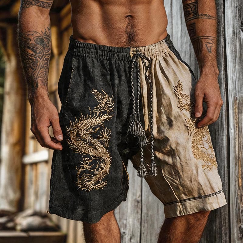 WorldNorse Shorts mit zwei Nordischer Drache - US/UK/AU50, EU60 (5XL) - image 0