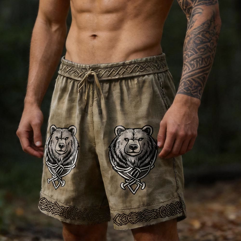 WorldNorse Wikinger Bär Head Keltischer Knoten Shorts - US/UK/AU50, EU60 (5XL) - image 0