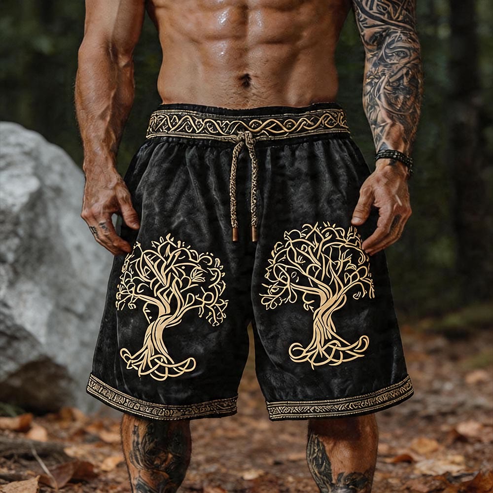 WorldNorse Viking Yggdrasil Knotwork Shorts - US/UK/AU50, EU60 (5XL) - image 0
