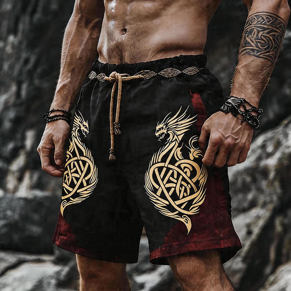 WorldNorse Shorts mit Keltischer Knoten Nordischer Drache und Knotenmuster - US/UK/AU50, EU60 (5XL) - image 0