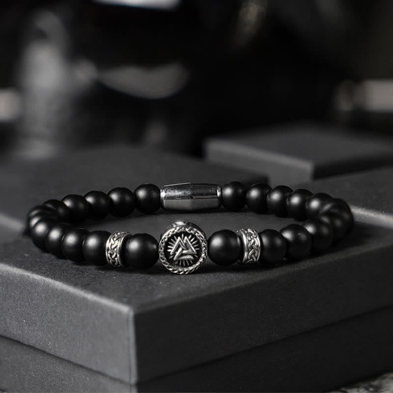 WorldNorse Odin Valknut Warrior Armband - Valknut#Silber - 21 cm - NEIN DANKE - image 1