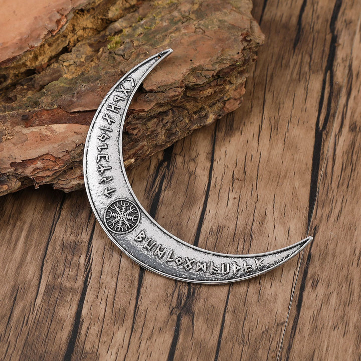 WorldNorse Helm der Ehrfurcht Rune Halbmond-Haarnadel - image 2