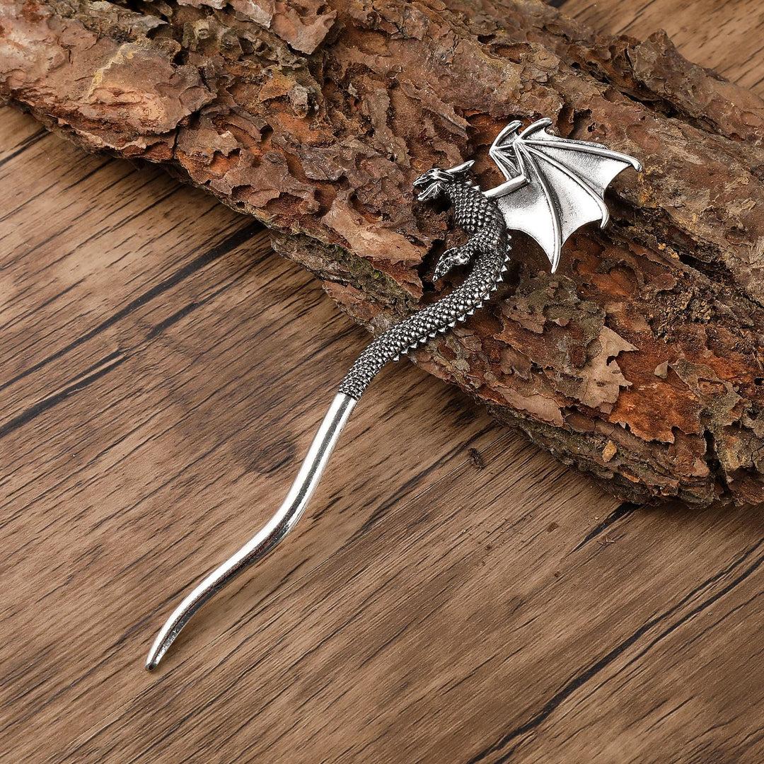 WorldNorse Viking Winged Dragon Hairpin - Nordischer Drache - image 0
