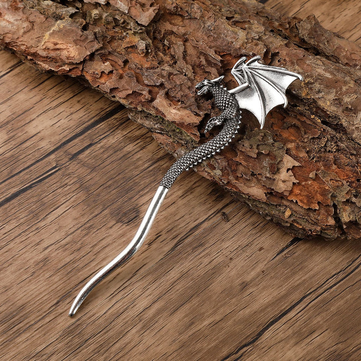 WorldNorse Viking Winged Dragon Hairpin - Nordischer Drache - image 0