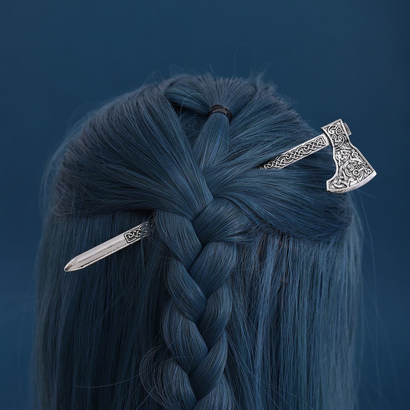 WorldNorse Geschnitzte Wikinger Axt Haarnadel - image 8