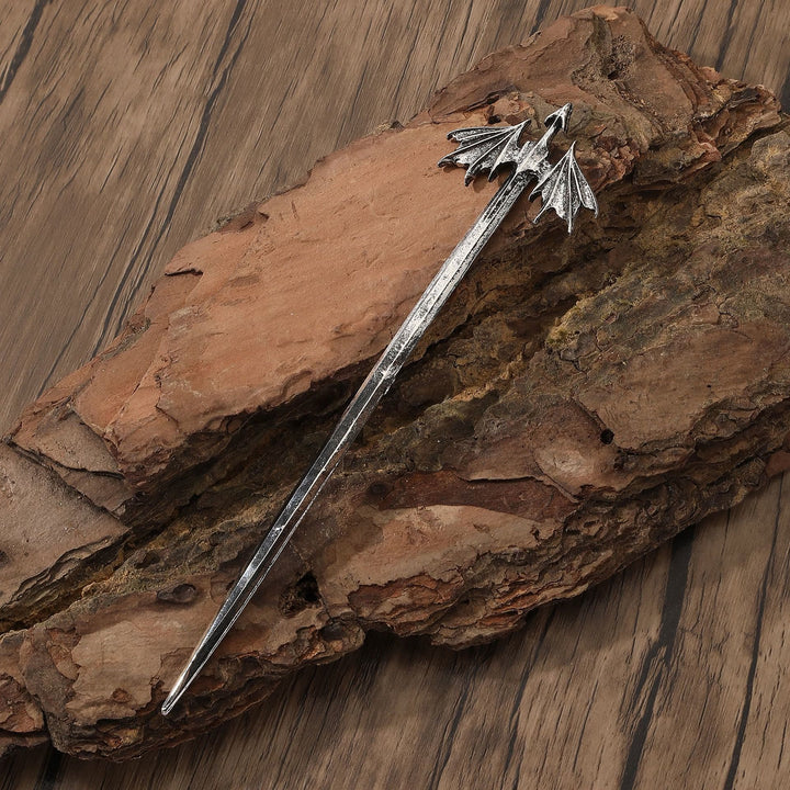 WorldNorse Geflügeltes Drachenschwert Haarnadel - Nordischer Drache - image 0