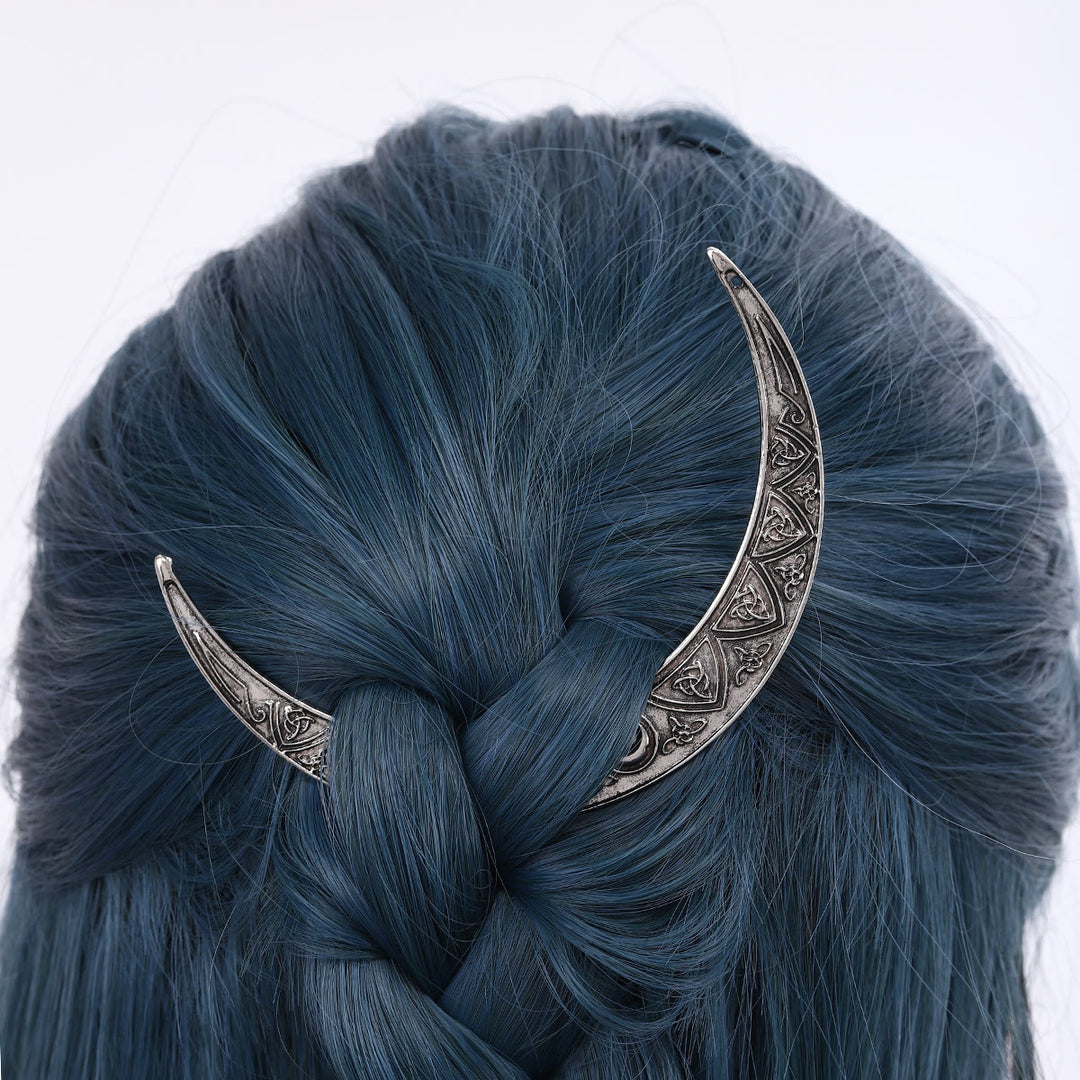WorldNorse Triquetra Knotenmuster Halbmond Haarnadel - image 1