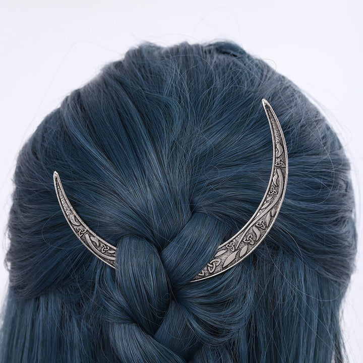 WorldNorse Triquetra Knotenmuster Halbmond Haarnadel - image 5