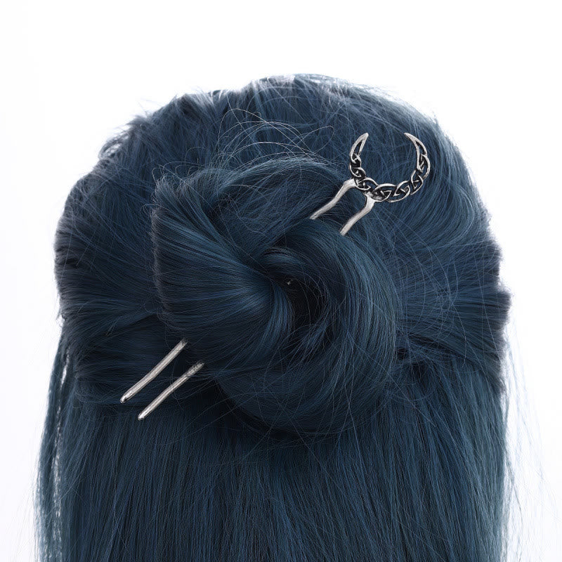 WorldNorse Keltischer Knoten Moon Hairpin - image 1