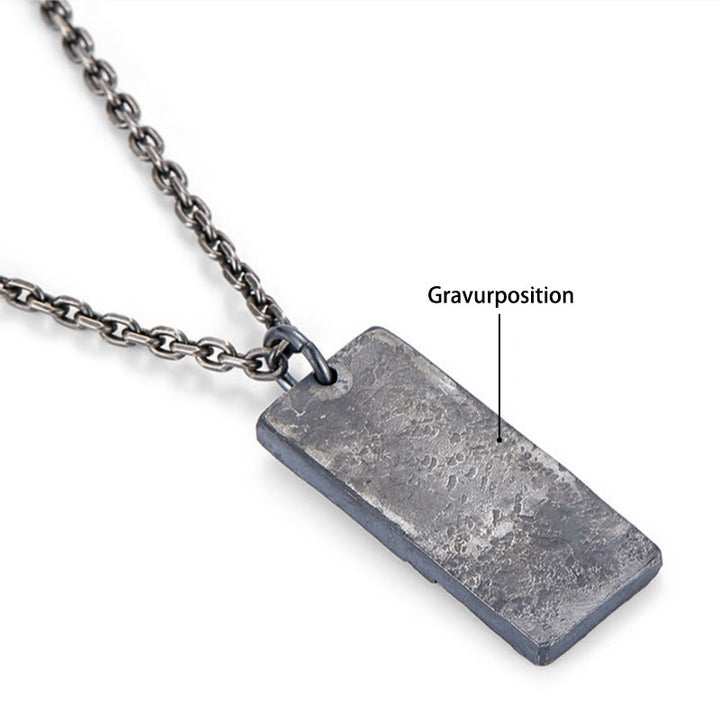 WorldNorse Handgefertigtes Halskette aus 999er Silber mit dunkler Textur und rauer Oberfläche - Mit Kette - JA, BITTE - image 5