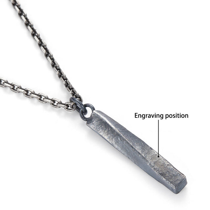 WorldNorse Handgefertigtes – Halskette aus 999 Silber mit strukturiertem, gedrehtem Stab - Mit Kette - JA, BITTE - image 5