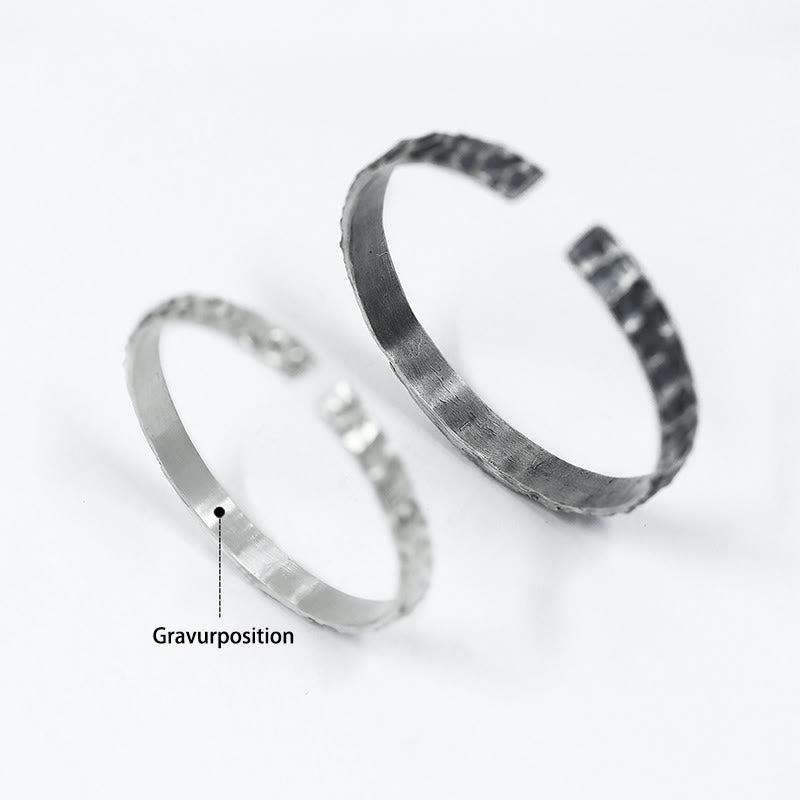 WorldNorse Handgefertigtes Armband aus 999 Silber mit mittelalterlicher Berggravur - Retro Schwarz - JA, BITTE - image 6