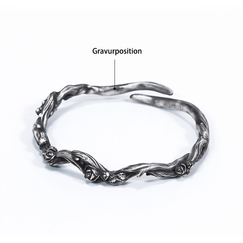 WorldNorse Handgefertigtes Armband aus 999er Silber mit Dornenrosenzweig - Armband - JA, BITTE - image 4