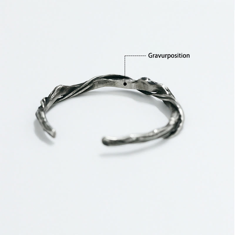 WorldNorse Handgefertigtes Armband aus gedrehtem Zweig aus 999er Silber - Plus - JA, BITTE - image 5