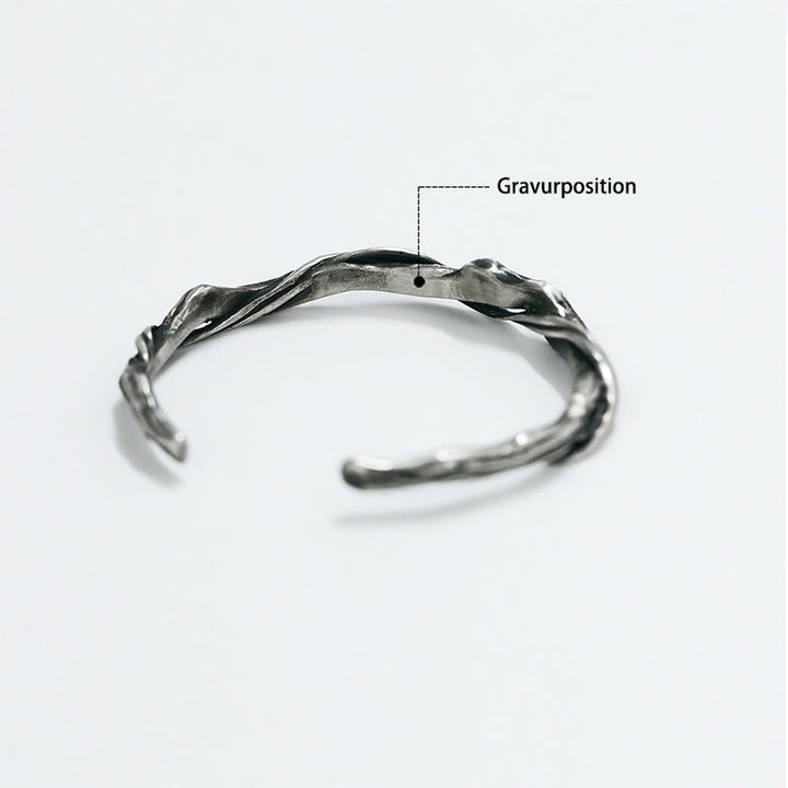WorldNorse Handgefertigtes Armband aus gedrehtem Zweig aus 999er Silber - Plus - JA, BITTE - image 5