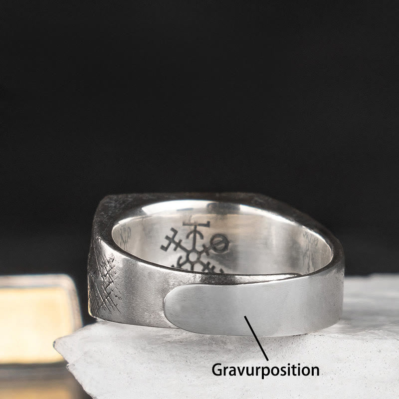 WorldNorse handgefertigter Ring aus 925er Silber mit dem Segen der Runen - Glücklich - JA, BITTE - image 11