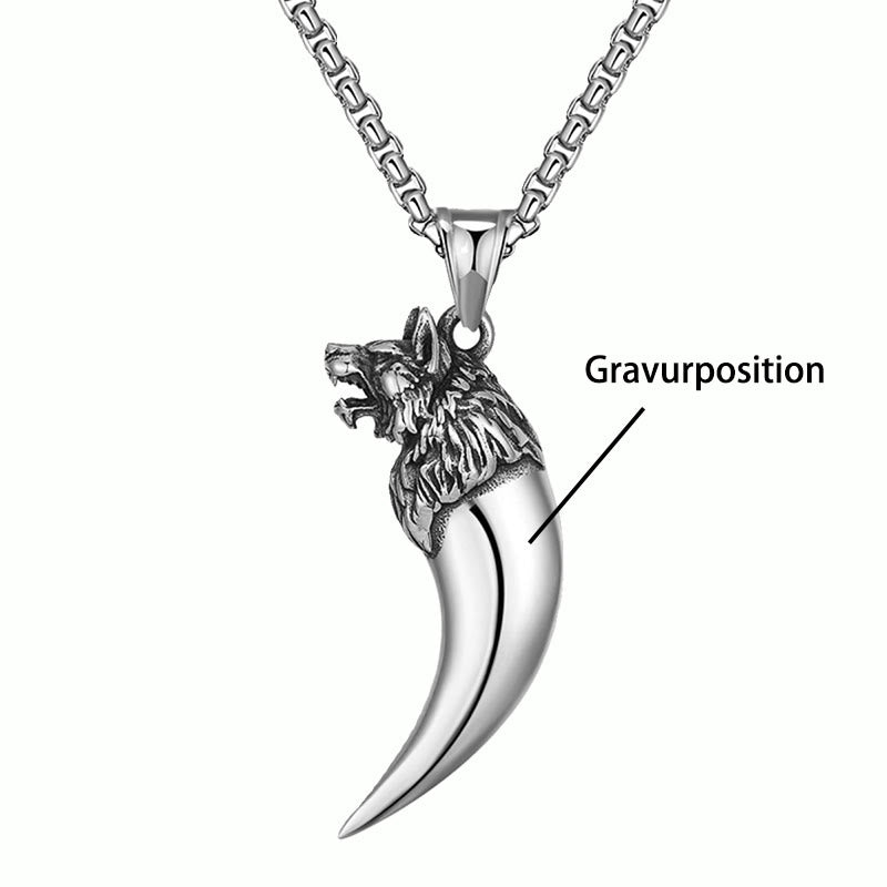 WorldNorse Halskette aus handgefertigtem 925er Silber mit Wolf - 80 cm - JA, BITTE - image 2