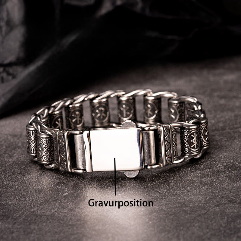 WorldNorse Wikinger Rune -Fasskettenarmband - Mjölnir - 22 cm - JA, BITTE - image 1