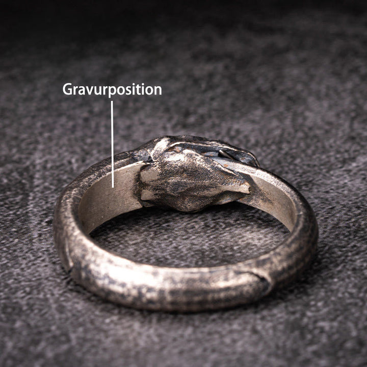 WorldNorse Ring aus handgefertigtem 925er Silber mit der Apophis-Schlange, ägyptischem Totem - 70mm - JA, BITTE - image 10