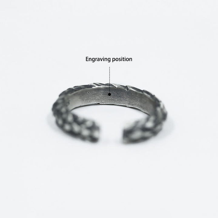 WorldNorse Ring aus handgefertigtem 925er Silber mit eingelegten Schlangenschuppen - Silberweiß - Groß - JA, BITTE - image 4