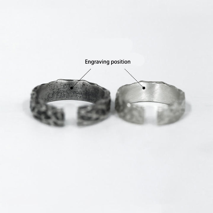 WorldNorse Handgefertigtes 999 Silber Handgefertigter Ring mit robuster Oberfläche - Retro Schwarz - JA, BITTE - image 4