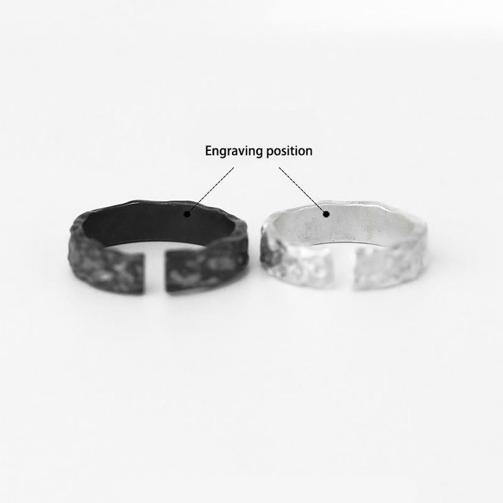 WorldNorse Handgefertigtes 999 Silber Robuster Ring mit Goldverzierungen und Bergmotiv - Ein Paar - JA, BITTE - image 3