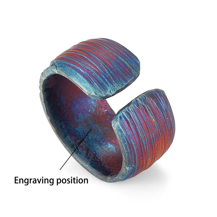 WorldNorse Handgefertigtes 999 Gold Artisan Iridescent Striped Ring - Innenumfang 62,5–65 cm - JA, BITTE - image 5