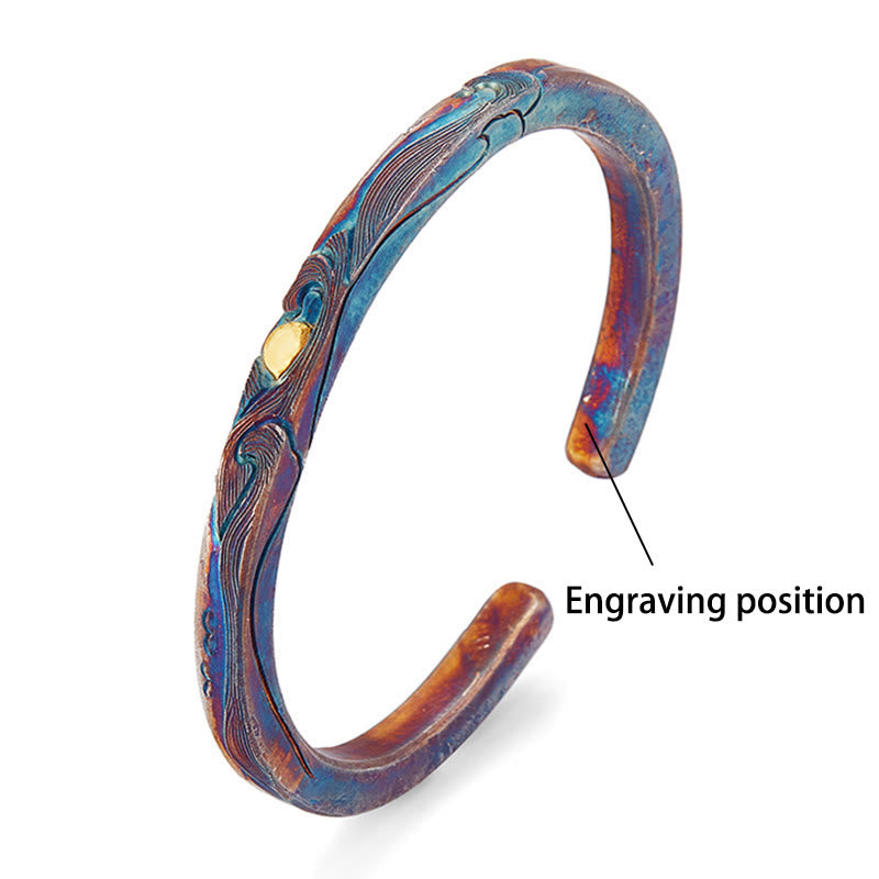 WorldNorse Handgefertigtes Armband aus 999er Silber mit prismatischem Wirbelmuster - Innenumfang 19 cm - JA, BITTE - image 3