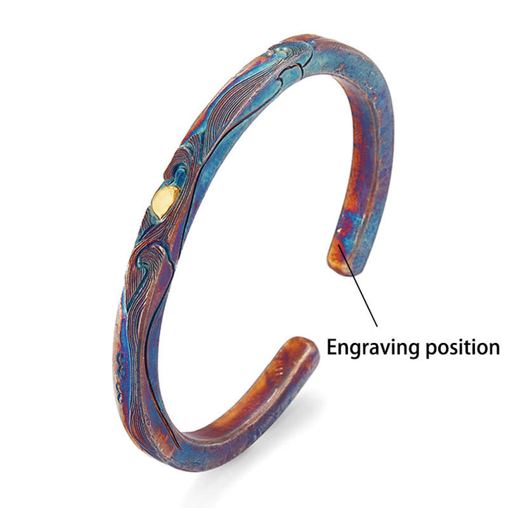 WorldNorse Handgefertigtes Armband aus 999er Silber mit prismatischem Wirbelmuster - Innenumfang 19 cm - JA, BITTE - image 3
