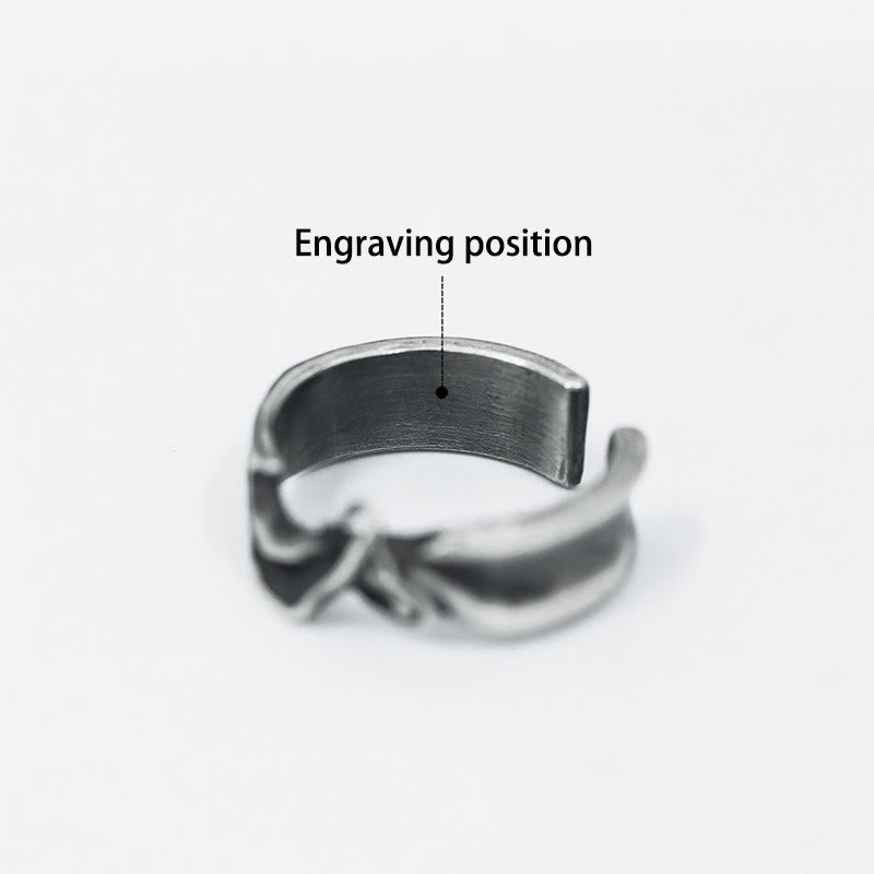 WorldNorse Handgefertigter Ring aus 999er Silber mit Blaze-Textur - Groß (US 7-US 10) - JA, BITTE - image 4