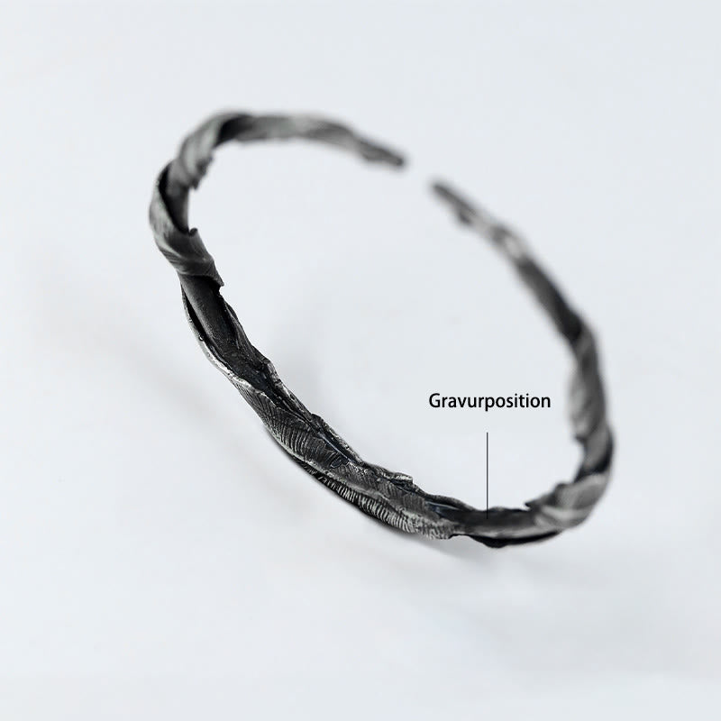 WorldNorse Handgefertigtes 999 Silber Feder offenes Armband - Armband - JA, BITTE - image 5