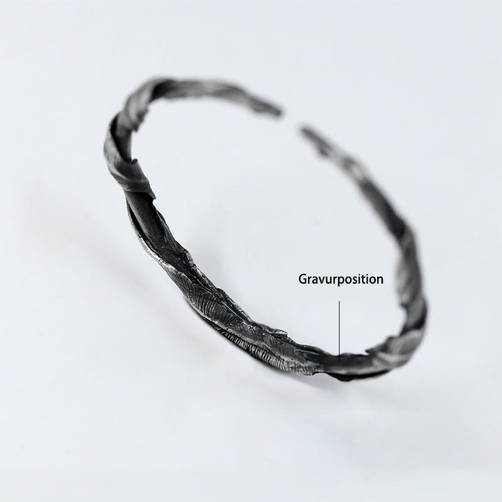 WorldNorse Handgefertigtes 999 Silber Feder offenes Armband - Armband - JA, BITTE - image 5