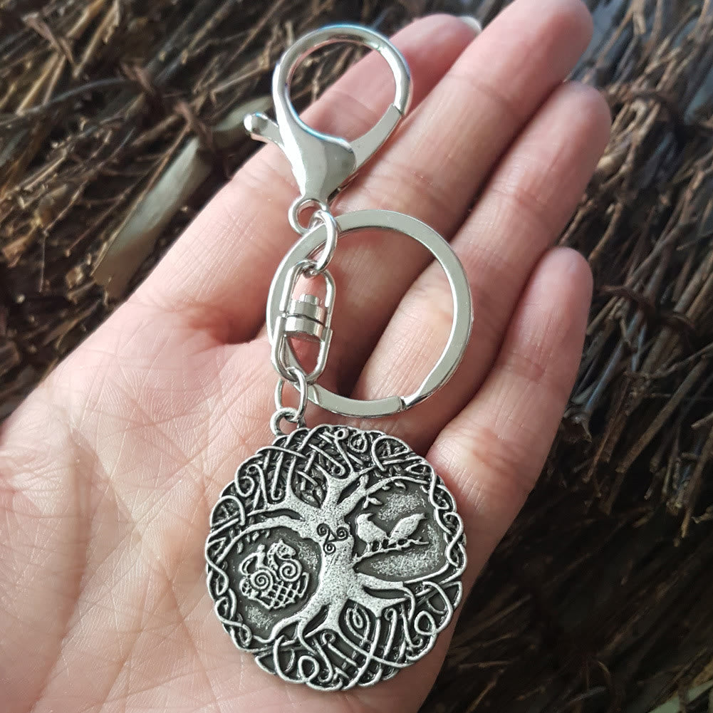 WorldNorse Vintage Keltischer Knoten Yggdrasil Raven -Schlüsselanhänger - image 3