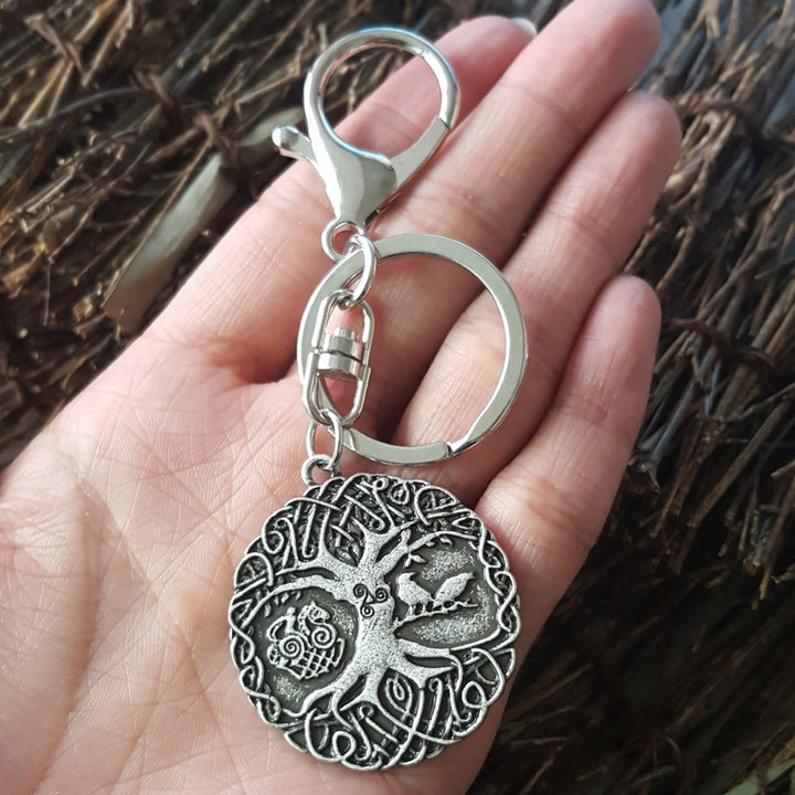 WorldNorse Vintage Keltischer Knoten Yggdrasil Raven -Schlüsselanhänger - image 3