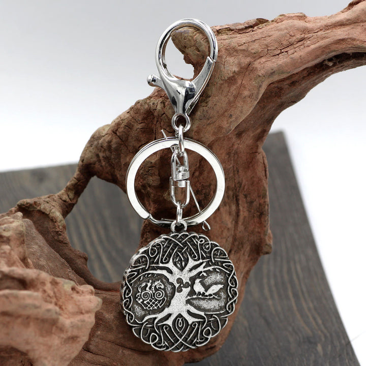 WorldNorse Vintage Keltischer Knoten Yggdrasil Raven -Schlüsselanhänger - image 2