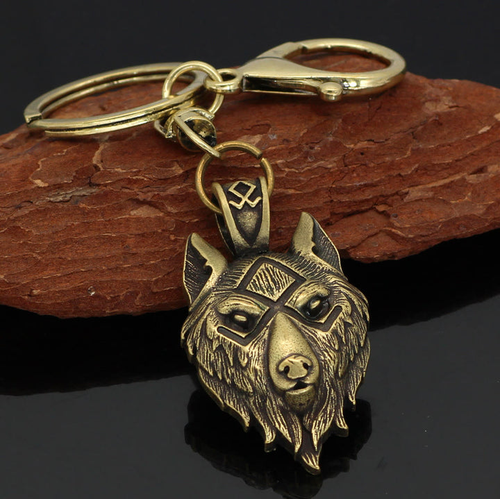 WorldNorse Wikinger- Rune Wolf -Schlüsselanhänger - Bronze - image 2
