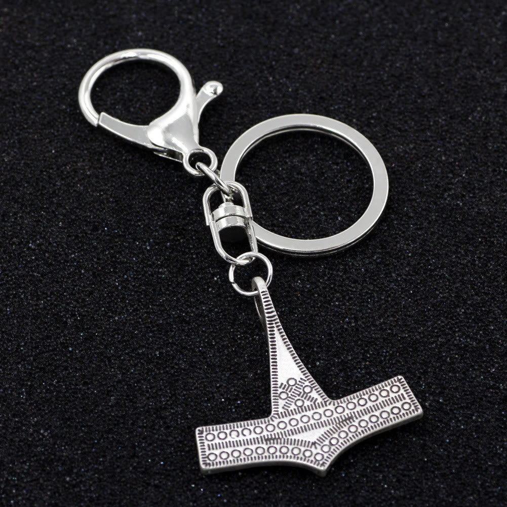 WorldNorse Antiker Mjölnir Schlüsselanhänger mit Struktur - image 2