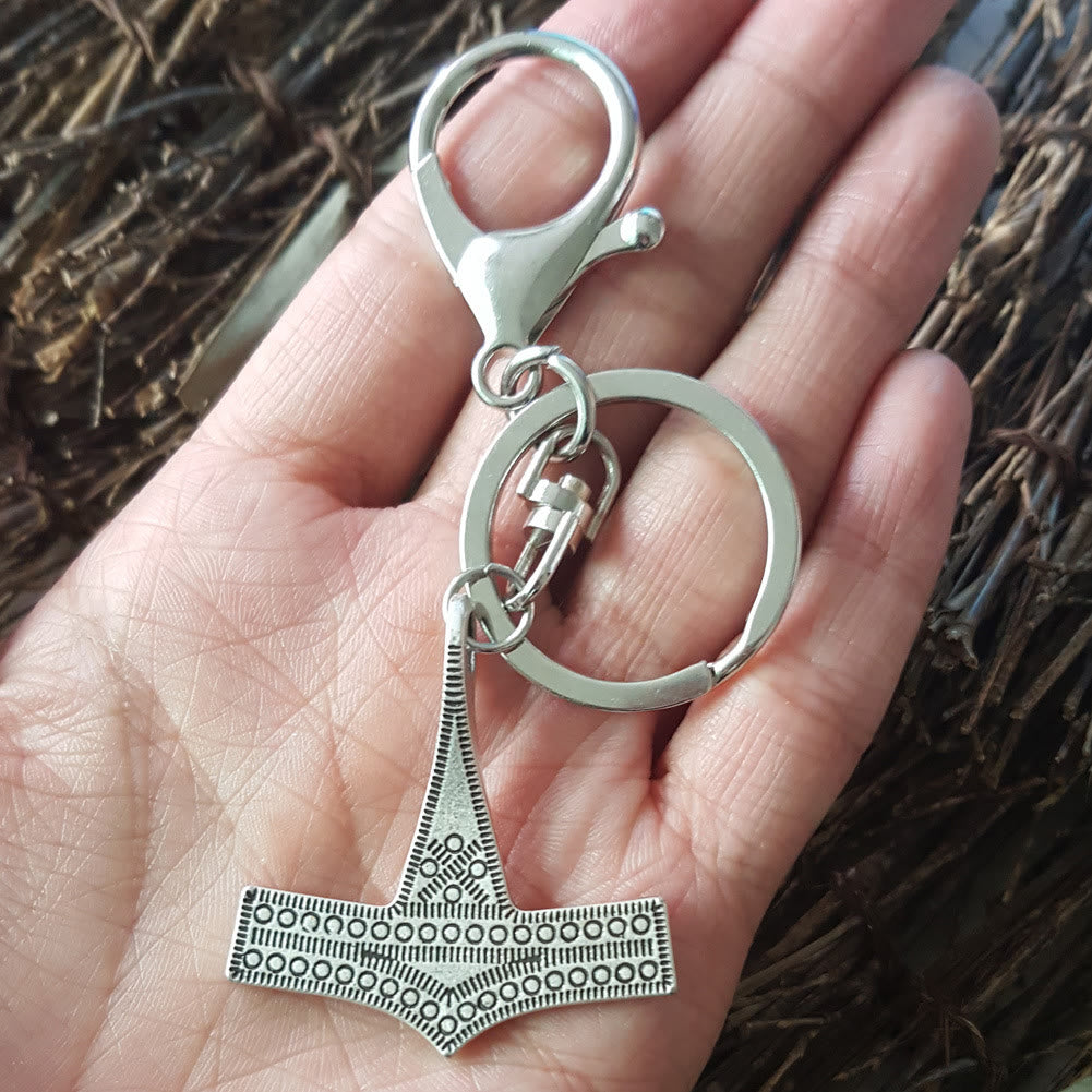 WorldNorse Antiker Mjölnir Schlüsselanhänger mit Struktur - image 4