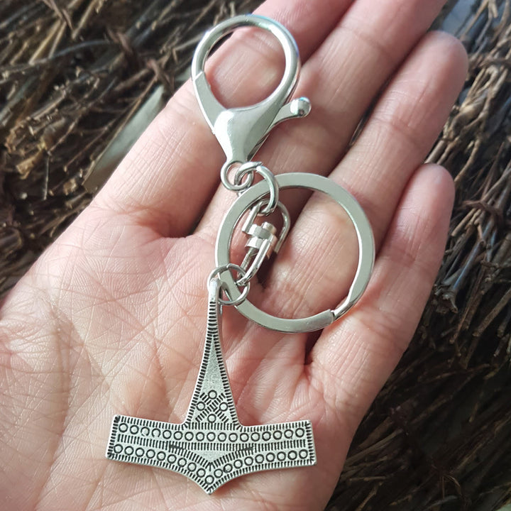 WorldNorse Antiker Mjölnir Schlüsselanhänger mit Struktur - image 4