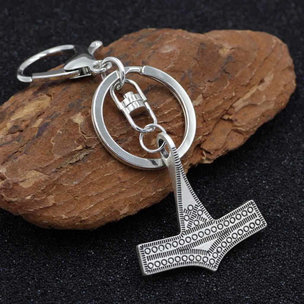 WorldNorse Antiker Mjölnir Schlüsselanhänger mit Struktur - Mjölnir - image 0