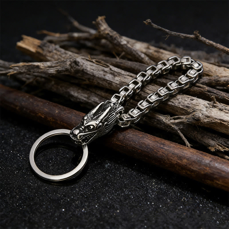 WorldNorse Vintage Drachen-Schlüsselanhänger aus gewebter Kette - image 7